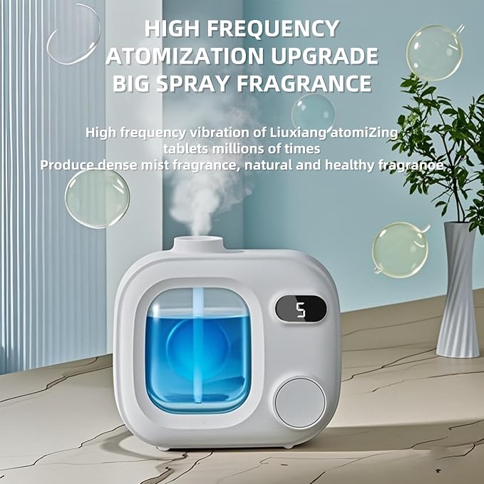 Aromatherapy Diffuser Smart Fragrance Essential Oils Difuser Air Scent Humidifier for Home Large Rooms Bathroom Hotel Collection Office Car 5 Mist Levels Adjustable Timer Aroma 360 Difusor