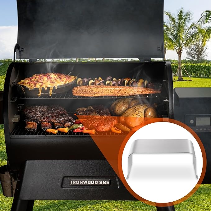 Upgraded Stainless Grill Heat Baffle Diffuser for Traeger Ironwood 650/885 Pro 575/780 D2 Timberline 850/1300 Westwood XL,Westwood Pellet Grill Serie Accessories,Modified Flame Tamer for Traeger Parts