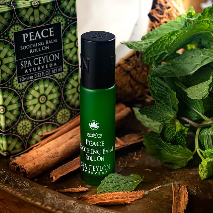 SPA CEYLON Peace Soothing Balm Roll On | Instant Cooling Relief | Silicone-Free & Paraben-Free for | All Skin Types