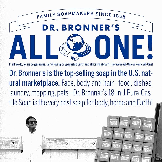 Dr. Bronner's Magic Soap-Pure-Castile Liquid Refill (Lavender, 32 ounce, 2-Pack) - Made with Regenerative Organic Certified Oils, For Body, Hair, Laundry, Pets & Dishes, Concentrated, Vegan, Non-GMO