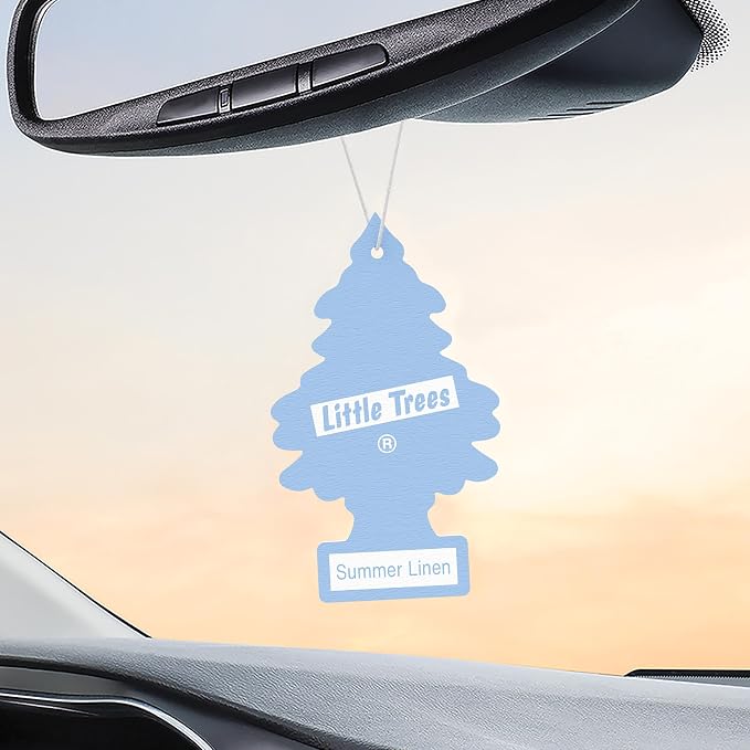 LITTLE TREES Car Air Freshener | Hanging Tree Provides Long Lasting Scent for Auto and Home | 24 Air Fresheners |Summer Linen