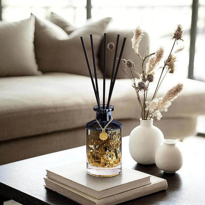 Airkeep Reed Diffuser Set,Ocean Mist Luxury Scented Diffuser with Sticks Long Lasting Home Fragrance for Bathroom Shelf Decor 6.09 fl oz (180ml)