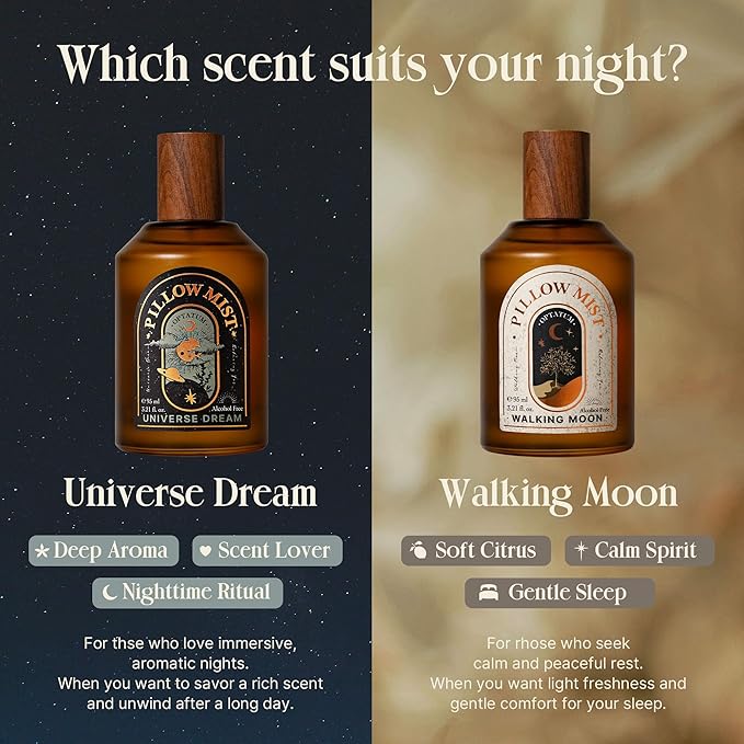 OPTATUM Pillow Mist - Aromatherapy Pillow Spray for Sheets, Linen & Bedding, Natural Essential Oils for Stress Relief, Gift for Someone Who Wants to Sleep Well - Universe Dream