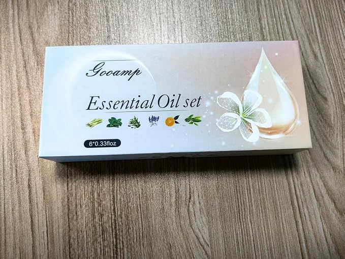 Essential Oils Set-Top 6 Organic Blends for Diffusers,Candle Making,Aromatherapy,Humidifiers,Gifts - Peppermint,TeaTree,Lavender,Eucalyptus,Lemongrass,Orange(6X0.33 fl oz)
