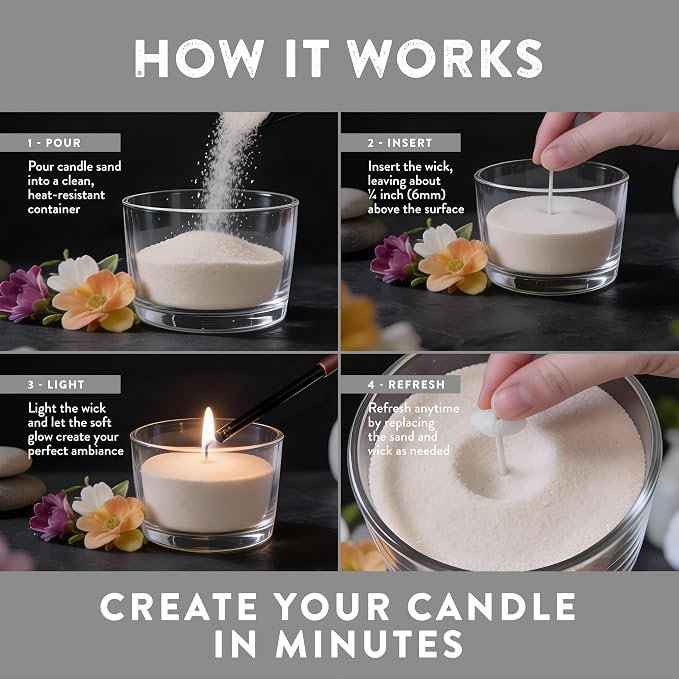 Pearled Candle Sand 10.5 oz (300g) – Noir Sandalwood Scented Candle, Black Color, Relaxing Aromatherapy, Home Decor, Stress Relief, Long-Lasting Burn
