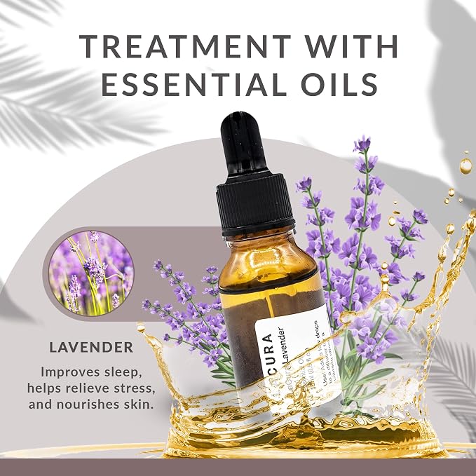 LaCura Pure Lavender Essential Oil for Home Aromatherapy - 100% Pure Therapeutic Grade Oil for Stress Relief, Sleep & Skincare - 15ml with Precision Dropper for Effortless Application
