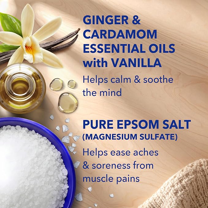 Dr Teal's Epsom Salt Magnesium Soak, Vanilla Comfort, 3 lbs (Pack of 4)