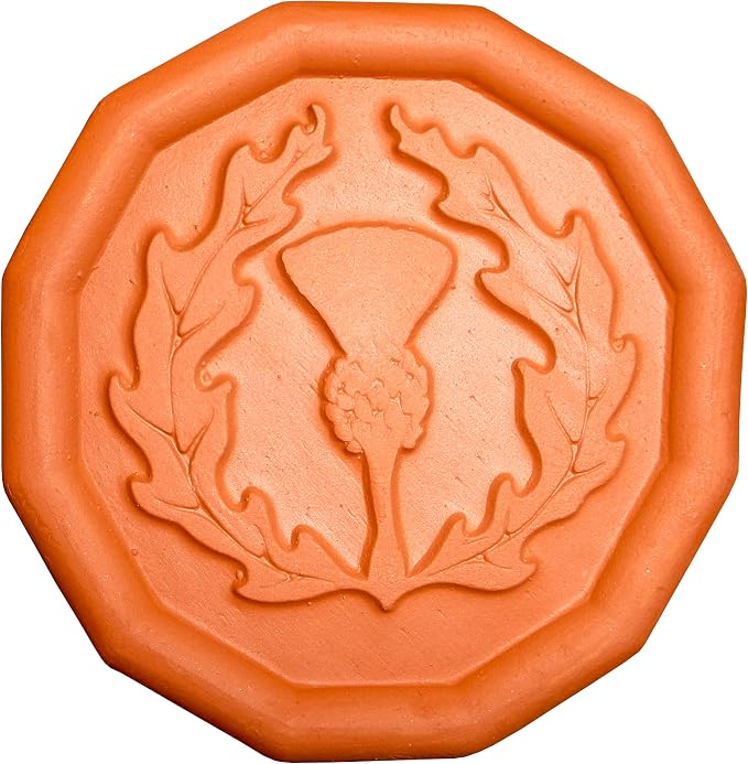 JBK Pottery Ceramic Clay Diffuser – Passive Aromatherapy Oil Diffuser for Essential Oils, Great Home Decor, Car & Office Desk, Patio Scent Warmer, Travel Size Gift, Small Mini Terracotta (Thistle)