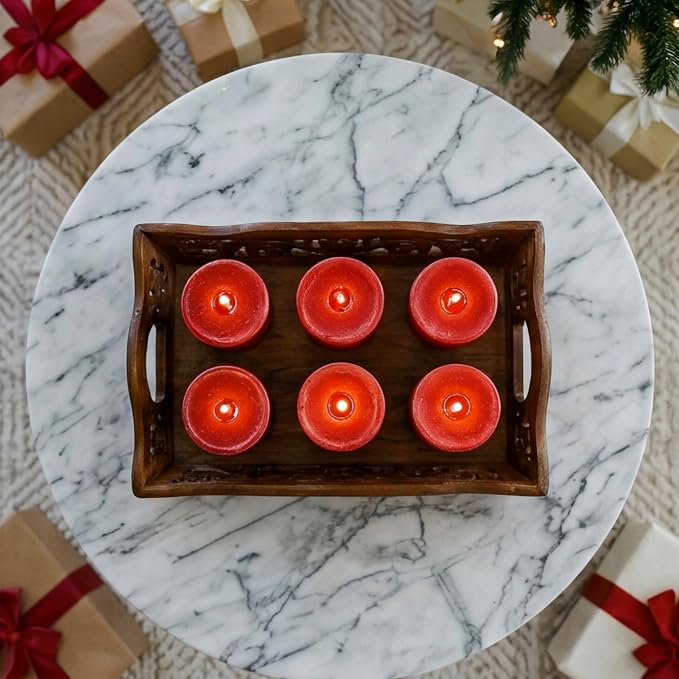 Aroma Naturals Votive Candles Essential Oil, Peace Ruby Holiday, 6 Count
