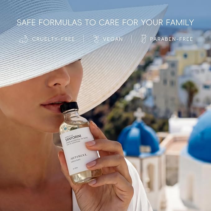 Hotel Diffuser Oil Inspired by Santorini Scent - Premium Fragrance Oil for Ultrasonic and Waterless Diffuser - 120 mL, 4 fl oz