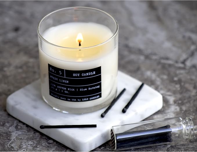 Lulu Candles | Wild Lemongrass | Luxury Scented Soy Jar Candle | Hand Poured in The USA | Highly Scented & Long Lasting (6 Oz.)