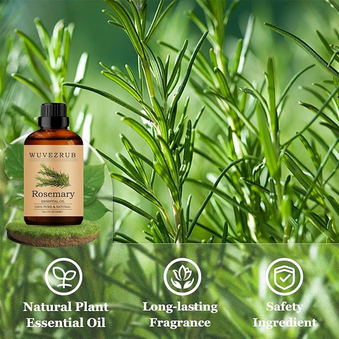 Rosemary Essential Oils 120ML, Pure Rosemary Essential Oil for Aromatherapy Diffuser - 4 Fl Oz