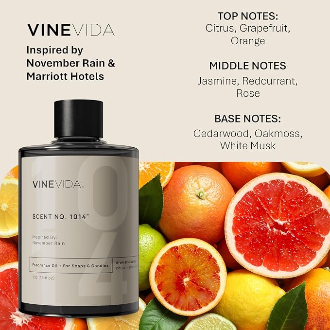 VINEVIDA [16oz] Scent No.1014 Fragrance Oil for Candle Making and Soap Making - Premium Candle Scents for Soy Candles