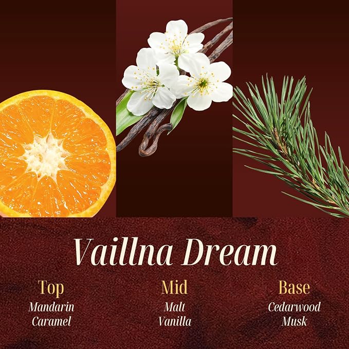M&SENSE Vanilla & Dream Scented Candle | 90-Hour Burn,16.6 oz | Long-Lasting for Mood Healing and Gifting | Natural Non-Toxic Soy Wax | for Bathroom, Kitchen, Office