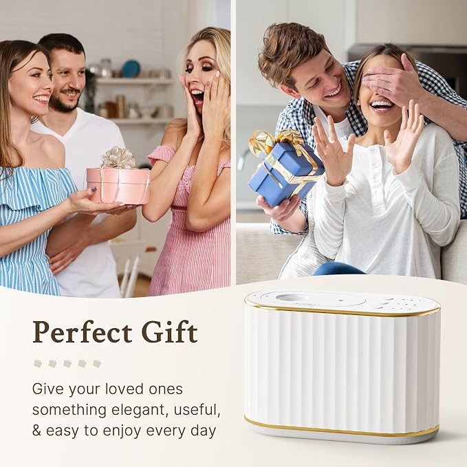 Waterless Diffuser for Home Essential Oil Diffuser, Wireless Aromatherapy Diffuser with 4 Mist Levels, 3 Time Setting, Portable Aroma Diffuser, Mini Home Fragrance for Bedroom, Office, Studio