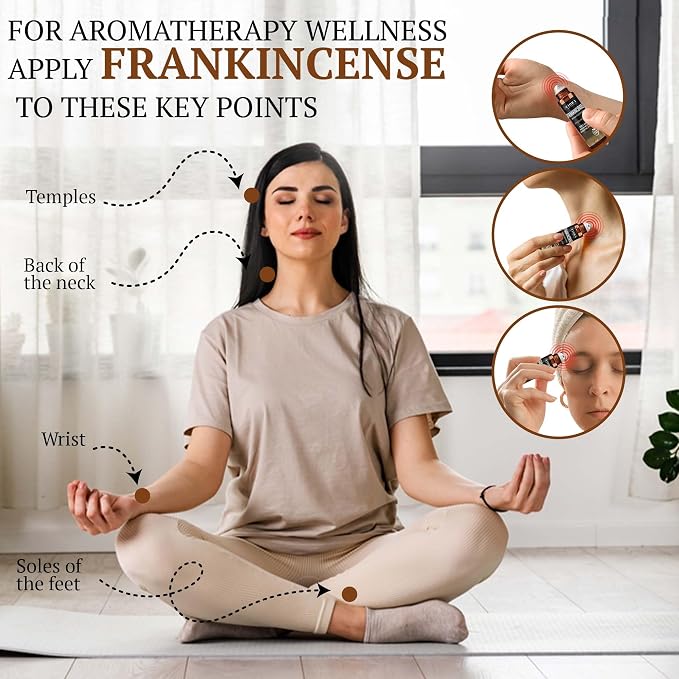 Frankincense Roll On – Pre-Diluted Frankincense Oil Essential Oil for Joints, Muscles & Skin Care, Aromatherapy Roller, Frankincense Roller Ball, Fast Absorbing Formula by Fiora Naturals