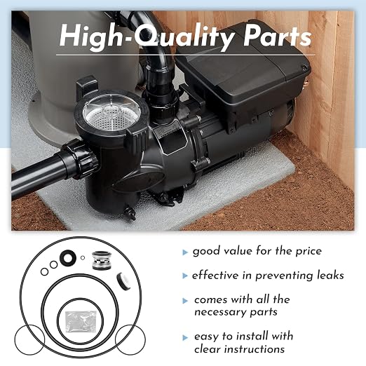 O-Ring Rebuild Repair Kit, for Jandy,Zodiac,FloPro&VS FloPro,FHPF, FHPM Pool Pump Seal Gasket,Valve Kit,Diffuser/Impeller/Backplate/Tail Piece/P/Union/Drain Plug/Lid (O-Ring) PS-3890 Shaft Seal