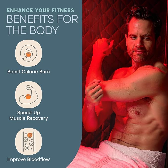 LifePro Revivify Deluxe Portable Sauna for Home with Red Light Therapy — Easy-to-Use Portable Infrared Sauna for Home — 2.6L Steamer & 6 Essential Oils