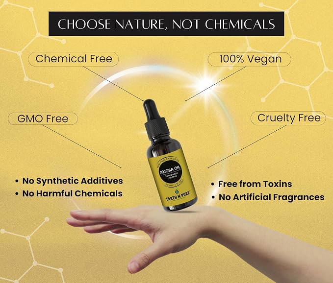 Earth N Pure Jojoba Oil Cold Pressed Natural and Therapeutic Grade for Skin & Hair 30 ml
