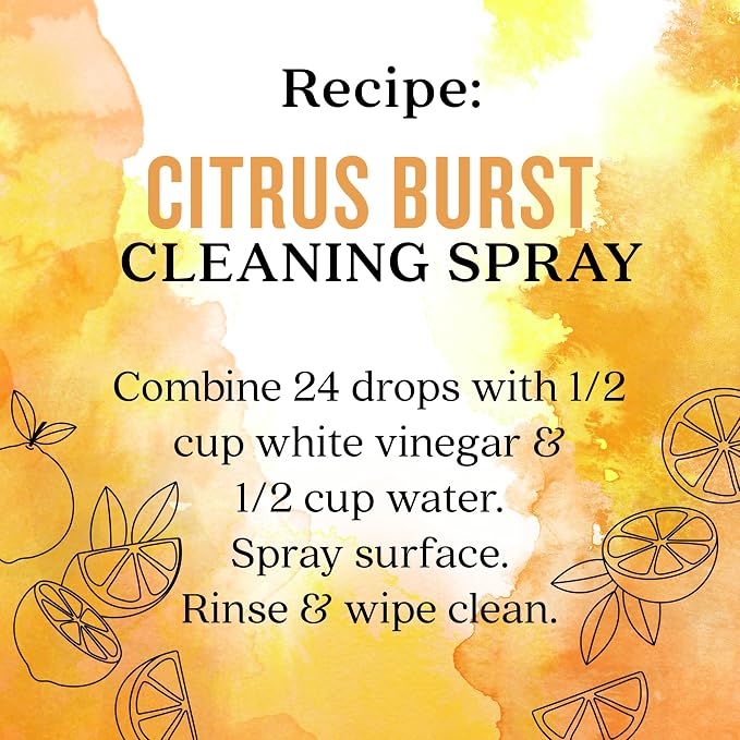Aura Cacia Citrus Burst Essential Oil Blend, Boxed 0.25 fl. oz. - Light Aroma, No Synthetic Fragrances