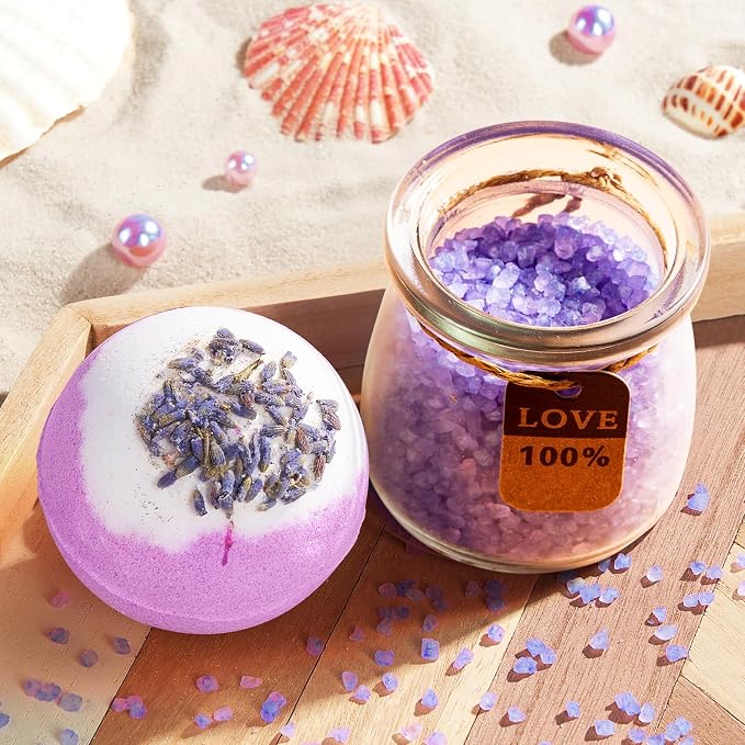 YFONG Birthday and Get Well Gifts for Women - Relaxing Care Package With 20 oz Tumbler, Thinking of You Purple Relaxing Gift Set, Unique Self Care Gift Basket for Mom, Wife, Friends - Lavender