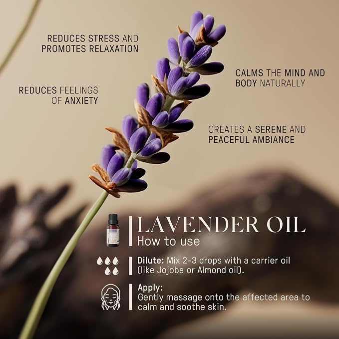 Pure Lavender Essential Oil, 100% Organic USDA Certified, Lavender Essential Oil Pure for Diffusers for Home, Aromatherapy Oil, Diffuser Oils Scents, Organic Oil, 10ml-0.33 fl oz