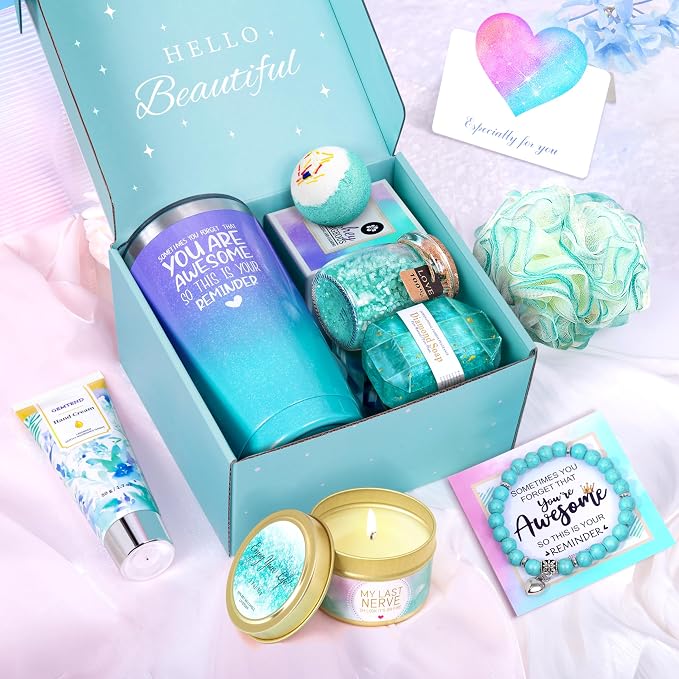Birthday Gifts for Women, Gifts for Women, Mom, Wife, Girlfriend, Sister, Friends, Her, Relaxing Spa Gift Basket Self Care Gift, Christmas, Valentine's Day, Mother's Day Gift