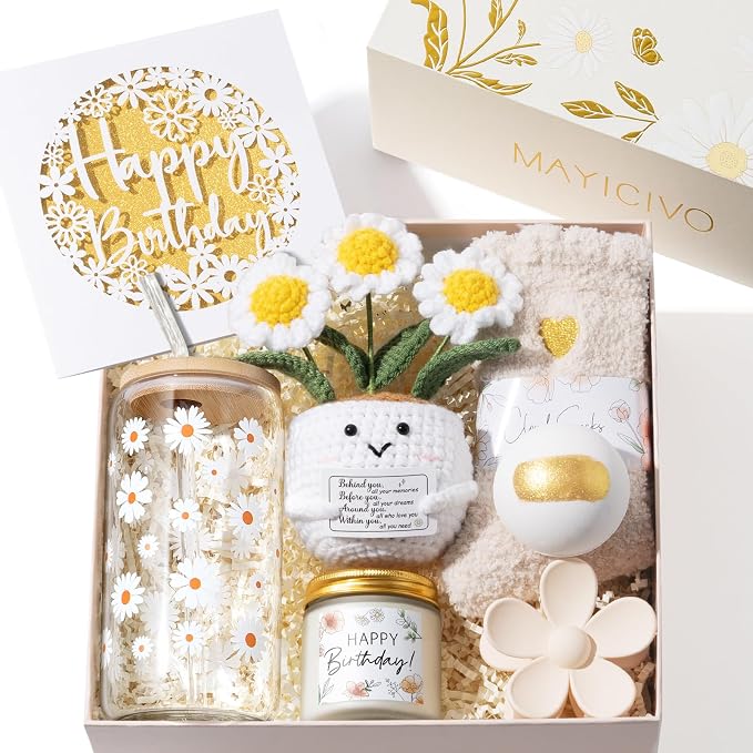 Birthday Gifts for Women Friendship, Womens Gifts for Birthdays Unique Happy Birthday Gift Basket for Best Friends Mom Sister Teen Girls Her Wife Girlfriend Coworker, Self Care Package Spa Gift Set