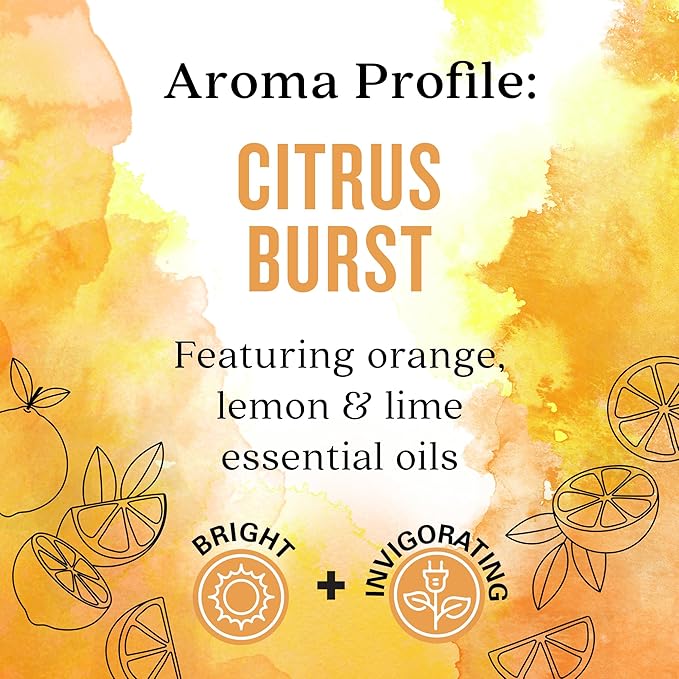 Aura Cacia Citrus Burst Essential Oil Blend, Boxed 0.25 fl. oz. - Light Aroma, No Synthetic Fragrances