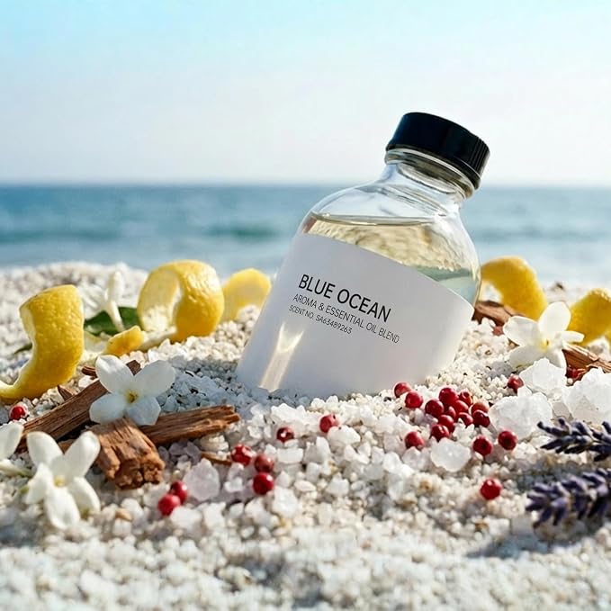 Hotel Diffuser Oil Blue Ocean Scent - Premium Fragrance Oil for Ultrasonic and Waterless Diffuser - 120 mL, 4 fl oz