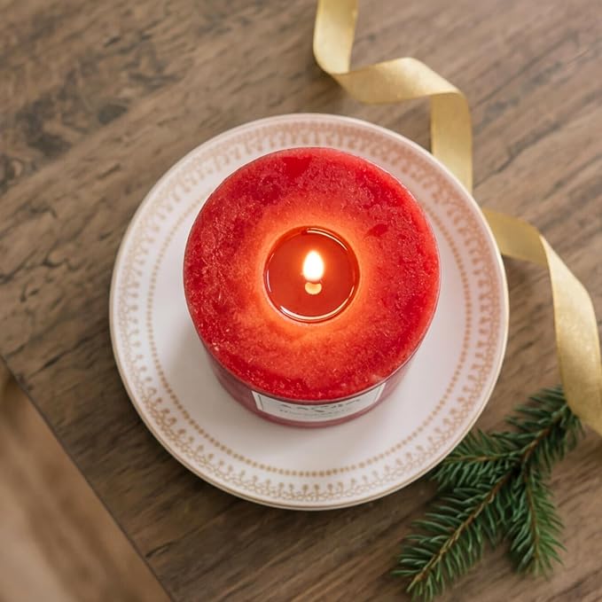 Aroma Naturals Holiday Orange, Clove and Cinnamon Essential Oil Scented Pillar Candle, Warm Spice, 3 inch x 3.5 inch