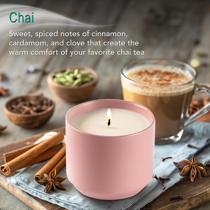 Hyggelight - The Growing Candle, Rosemary & Sage Scent, 8oz Ceramic Pot, Single Wick Aromatherapy Candles, 100% Soy for Women and Men, Adelyn