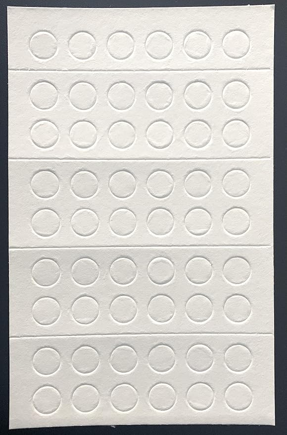 54 Round Refill Pads for Aromatherapy Essential Oil Diffusers and Lockets - 16mm Diameter and 2mm Thick - The Size of a US dime, Biodegradable Cellulose Paper, Made in The USA