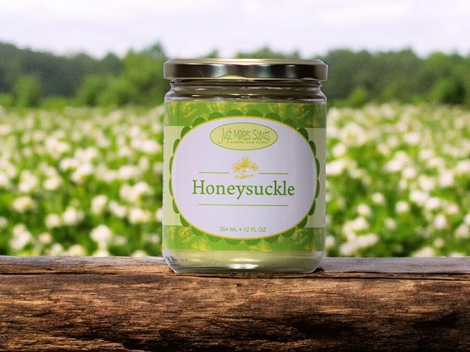 Honeysuckle Scented Blended Soy Candle | Hand Poured Spring Candles | Made in The USA by by Just Makes Scents Candles & Gifts (12 oz)