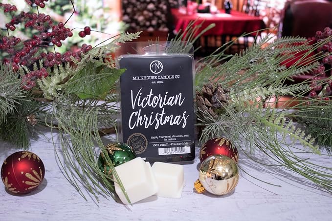 Milkhouse Candle Company Victorian Christmas Soy Wax Melts - Pine | Holiday Spices | Eucalyptus Scented - 5.5 oz, Hand-Poured, Premium Fragrance Oil, Made in the USA