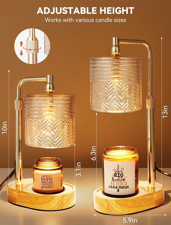 Candle Warmer Lamp with Timer, for Women Mom, House Warming Gifts New Home Decor, Wax Melt Warmer for Jar Candles