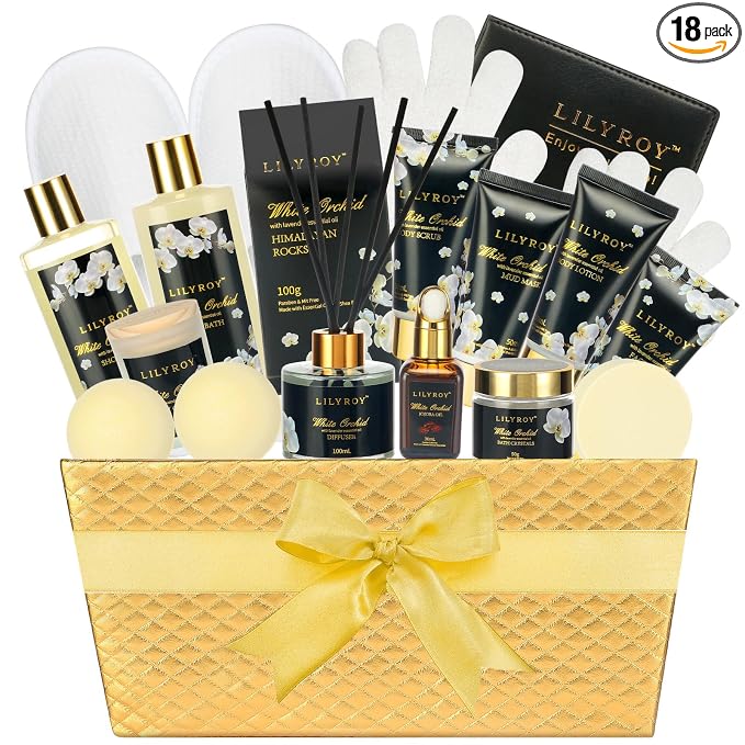Spa Skin Care Gifts Set - 18Pcs Luxurious Spa Gift Baskets for Women & Men