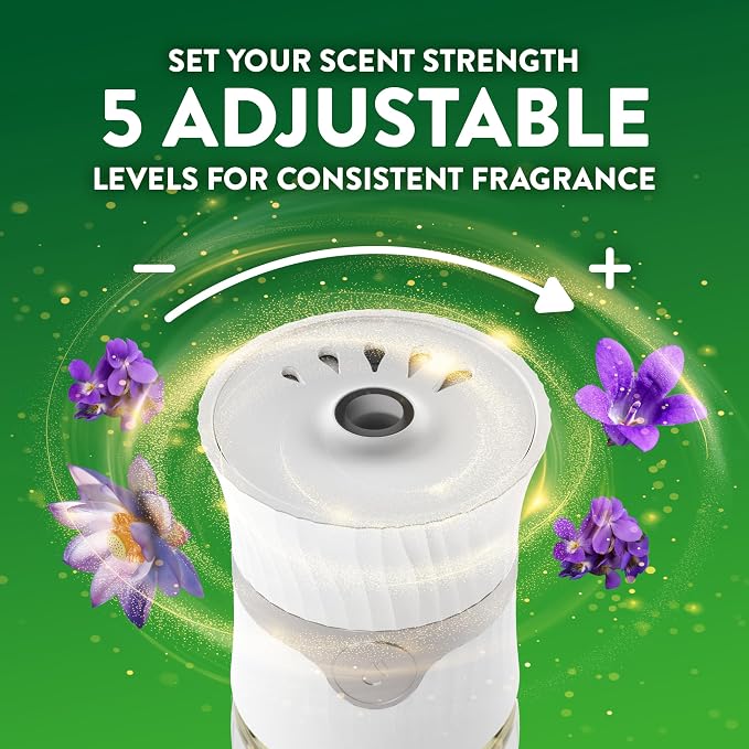 Air Wick Plug-In Scented Oil Refills, 5 Count, Black Lotus & Violet, Air Freshener, Essential Oils