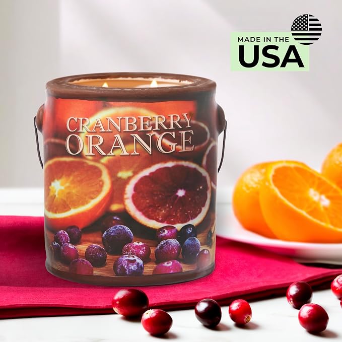 A CHEERFUL GIVER 95hr 20oz Scented Candle - Cranberry Orange - Multi-Wick Glass Candle - Gifts For Men and Women