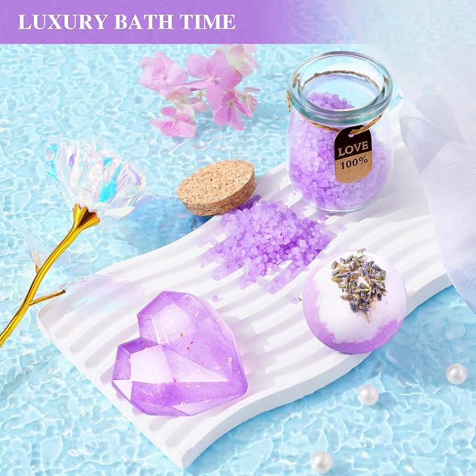LUCOTIYA Gifts for Women, Get Well Soon Birthday Gift Basket for Her Friends Daughter Bestie Teachers Self Care Package with Flannel Blanket Idea for Mom