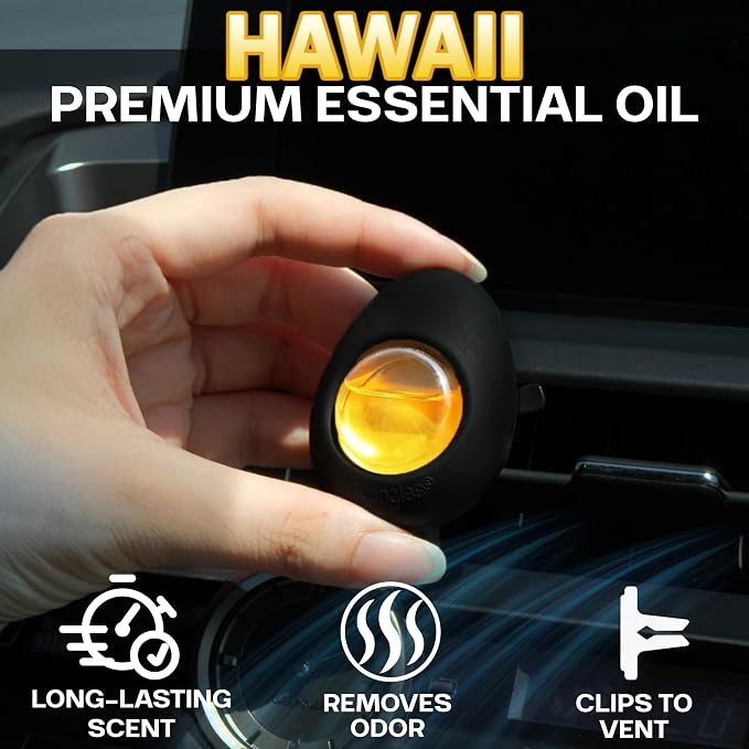 Air Jungles Car Air Freshener Vent Clip 4 Count, Variety Scent for Men and Women, Natural Fragrance with Essential Oil, Long-Lasting Car Odor Eliminator, Up to 120 Days