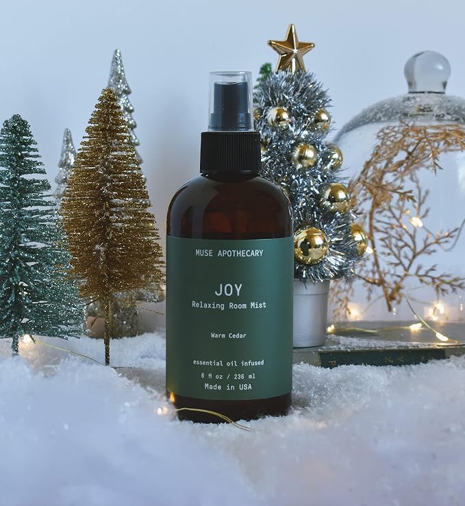 Muse Apothecary Room Ritual - Botanical Collection - Room Spray, Aromatic and Relaxing Room Mist, Air Freshener Spray, Infused with Natural Aromatherapy Essential Oils - 8 oz, Warm Cedar, 2 Pack