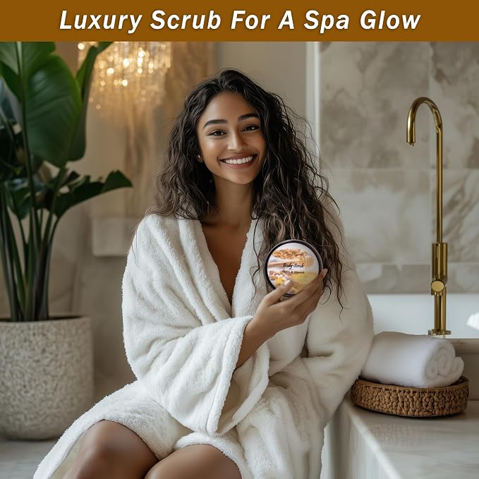 Aqua Elegante Spa Gift Basket - Luxury Bath Set with Body Wash, Bubble Bath, Lotion, Salts, Scrub, Spray, Shower Puff, Towel, Gifts for Women, Mom, Wife, Her - Honey & Almond