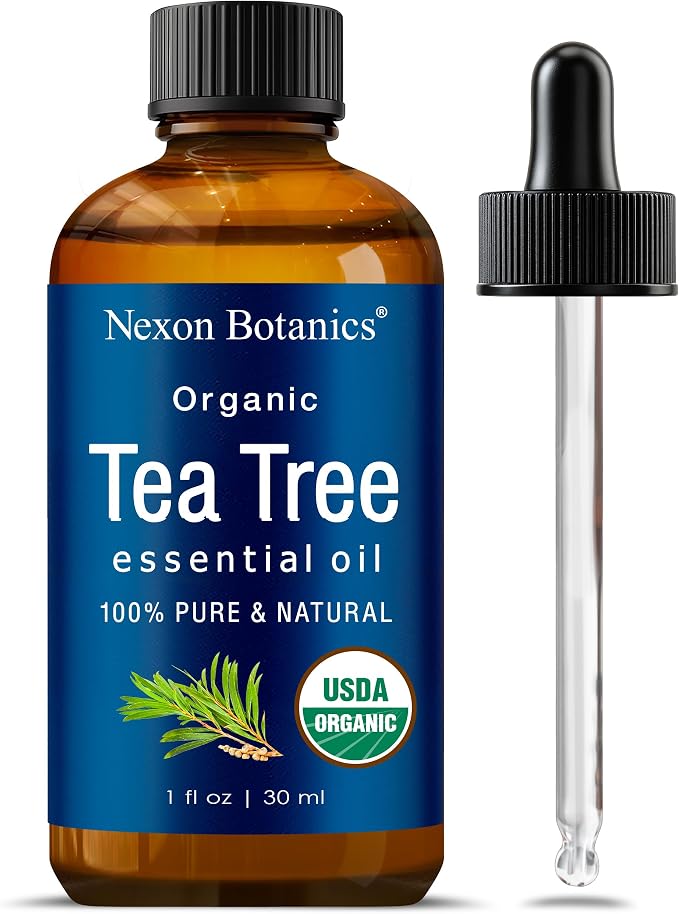 Organic Tea Tree Essential Oil 30 ml - Pure, Natural Oils for Aromatherapy, Diffusers, DIY, Candle and Soap Making Scent - Nexon Botanics