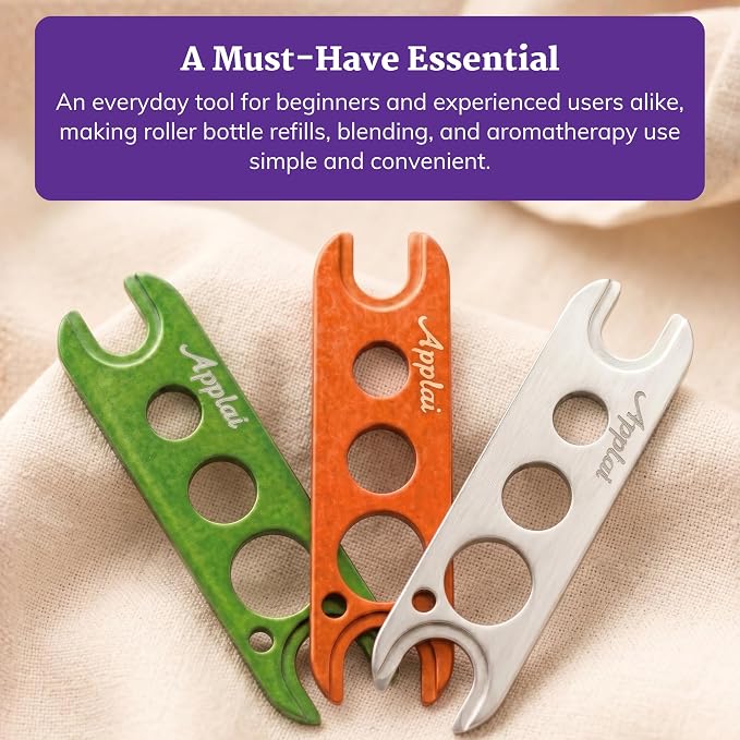 Essential Oil Keys (3 keys) - Green, Silver & Orange