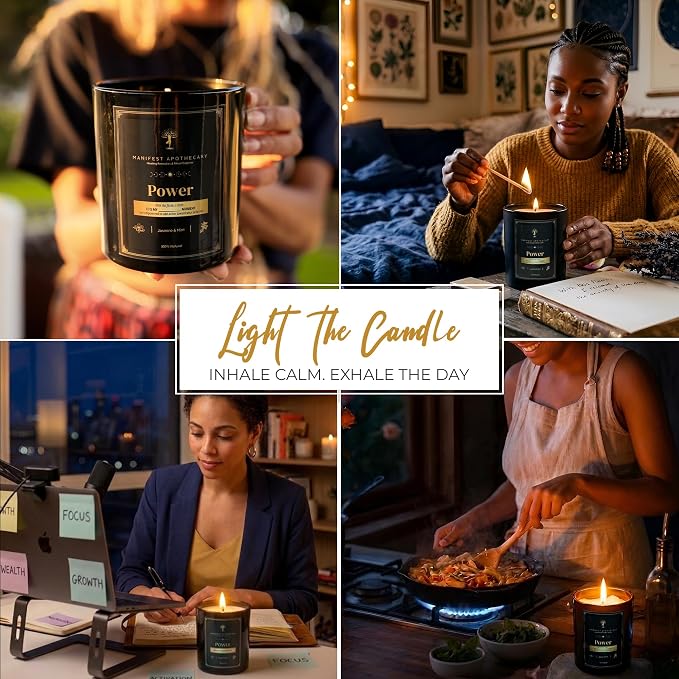 Healing Remedies & Ritual Supplies - Manifestation Candles - for Confidence, Courage, and Resilience - Green (Power)