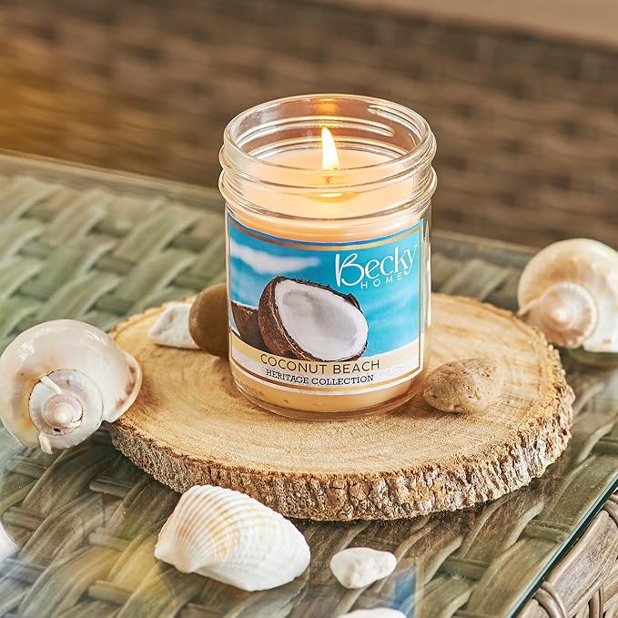 8oz Coconut Scented Candles for Home, 45 Hrs Soy Wax Candle, Aromatherapy Candle Gifts for Men and Women