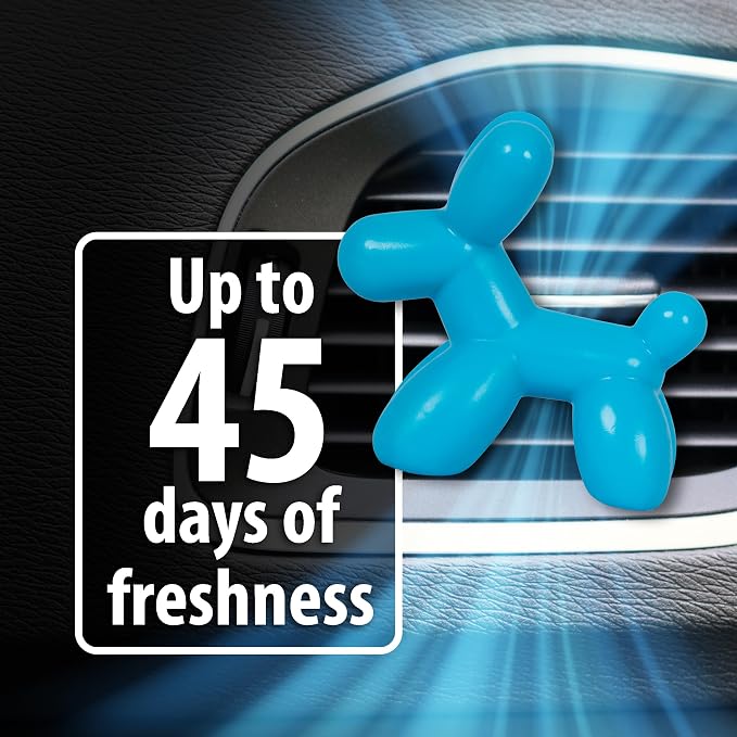 Little Pup 96613 Blue Raspberry Slushy Scent Car Air Freshener Clip Provides Long-Lasting Freshness in a Compact Design, Fights Odors for up to 45 Days, Cute Car Odor Eliminator, Non-Toxic, Pack of 1