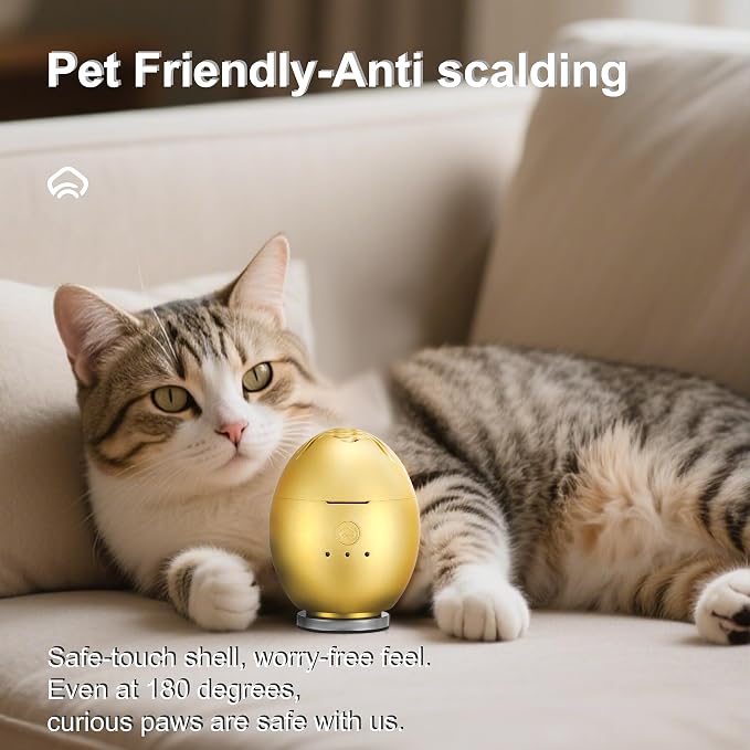 Orbby Scent Diffuser Starter Kit | Portable Small Desk Diffuser for Office: Electric Incense Device, Cordless Pet Safe Air Freshener for Home – Flameless (Gold with 1g Agarwood Pellets)
