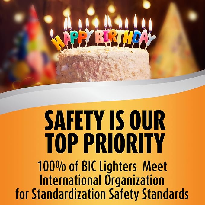 BIC Multi Purpose Lighter with Flexible Metal Wand, Classic Collection, Great Lighter for Candles, Grills and Fireplaces, 10 Count Pack of Lighters